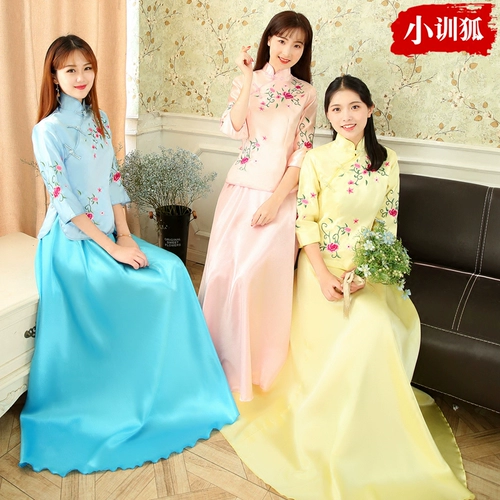小训狐 Свадебное платье, длинный костюм, для подружки невесты