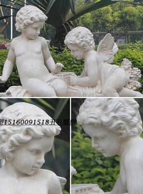 丘比特大件欧式风小孩天使雕塑