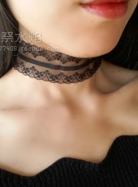 choker柔软超薄透气蕾丝日常项圈