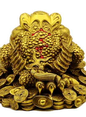风水招财进宝纯铜七星摆件金蟾蜍