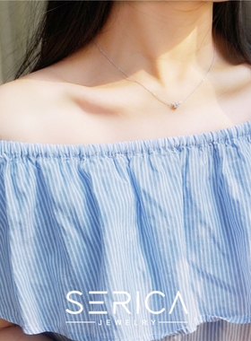 纯银ol风迷你短项链