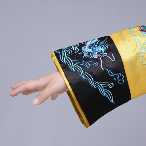 清朝小孩男古装儿童演出服小皇帝装太子龙袍旗装康熙乾隆雍正摄影 - 图2