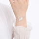 [South Lane] 925 sterling bạc lông bạc bóng đeo tay văn học đơn giản mở vòng đeo tay điều chỉnh vòng đeo tay quà tặng nữ - Vòng đeo tay Cuff Vòng đeo tay Cuff