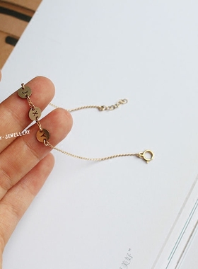 刻字手链包金日韩情侣