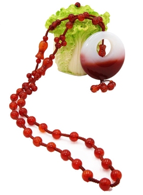 时尚百搭天然玛瑙秋冬季毛衣链