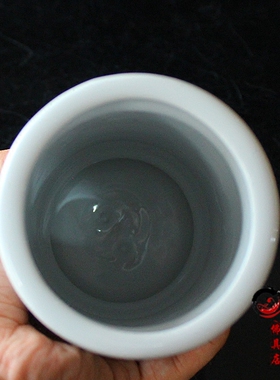 供佛用品纯白无字陶瓷香桶花瓶