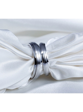 沁缘爱意925银生日礼物情侣戒指