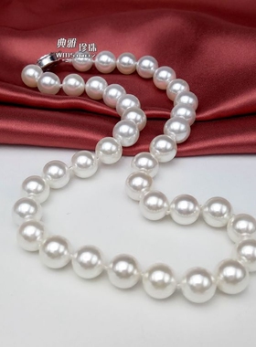 灰色珍珠项链衣服配饰锁骨链简约