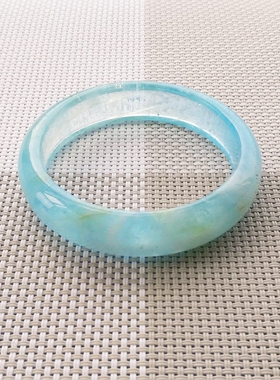 星光玻璃体通透内径海蓝宝手镯
