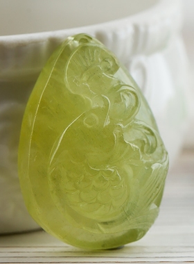 巴西老料天然绿柱石一物一图吊坠