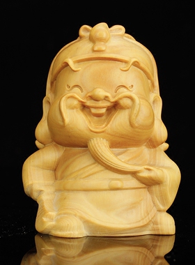 黄杨木关公手把件送礼工艺品