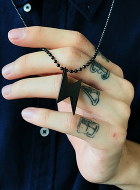 日新款系藤原浩同款情侣钛钢项链