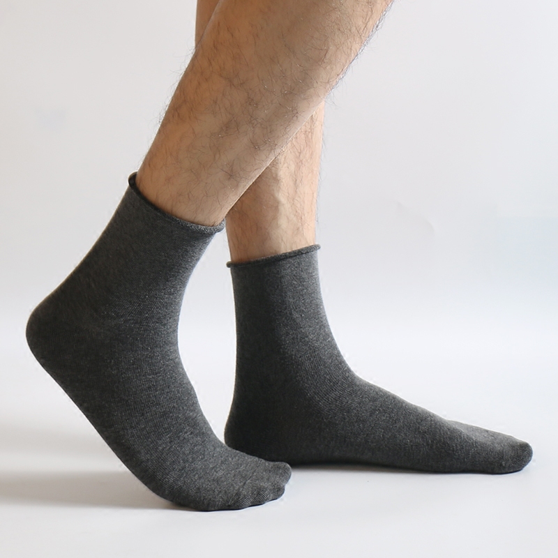 冬爱5双装精梳棉商务纯色男袜子 冬爱短袜/打底袜/丝袜/美腿袜
