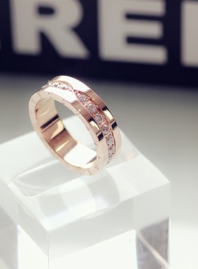 满钻戒指情侣欧美复古日韩