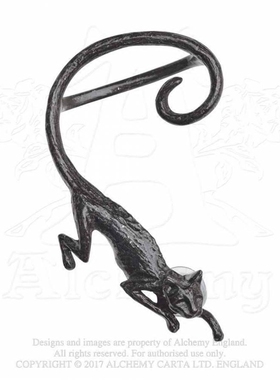 黑猫万圣节哥特绕耳挂cat耳环