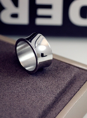 钛钢戒指欧美简单潮人光面女日