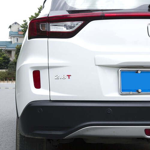 汽车t贴字1.4T1.8T3.0T2.4L3.0L汽车排量金属贴2.0车贴尾标字母标 - 图2