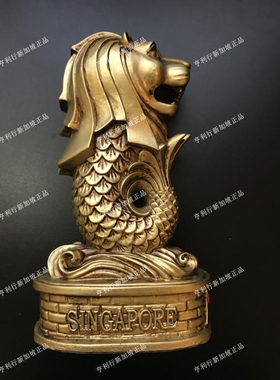 新加坡旅游纪念品鱼尾狮摆件多色