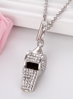 日韩风复古哨子长款挂件装饰项链