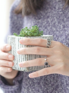 韩国百搭中性朋克风情人节戒指