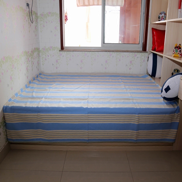 纯棉老粗布榻榻米农村大炕上的床单定制定做3