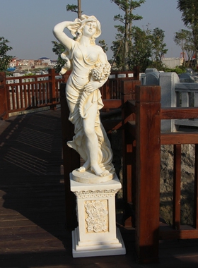 工艺欧式风落地摆件造景人物雕塑