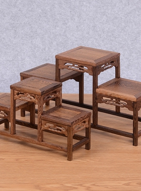 鸡翅木紫砂茶具架花盆包邮工艺品