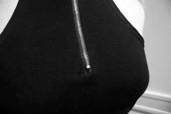 ແບບຍີ່ປຸ່ນ Harajuku summer ຄໍສູງ zipper waist exposed ສັ້ນຊ້ໍາຊ້ໍາແຂງແຫວນການອອກແບບ vest ນັກສຶກສາ suspender ຂະຫນາດນ້ອຍ