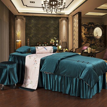 Chenado Italian Velvet Beauty Bedspread Set of Four Beauty Salon Beds Spreads Body Massage Bedspreads Patterned Bedspreads