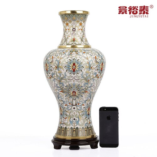 北京特色工艺礼品景泰蓝花瓶大唐风韵花纹铜家居饰品掐丝珐琅摆件 - 图0