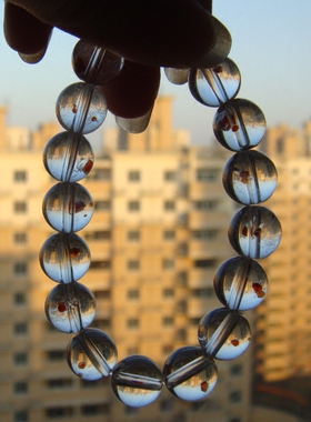 珠宝孤品橙红色手链串