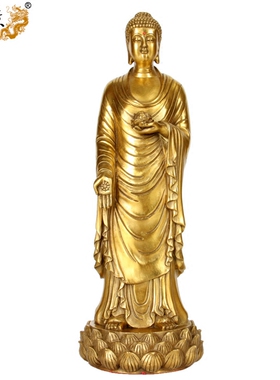 纯铜西方三圣摆件观音大势至佛像