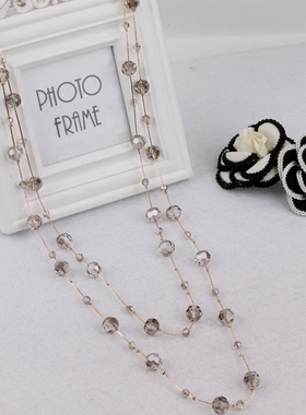 水晶女时尚百搭服装配饰包邮项链