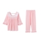 Quần áo trăng mùa hè cotton cỡ lớn phần mỏng ren cho bà bầu cho con bú Quần áo cho con bú bảy điểm tay áo dịch vụ nhà - Giải trí mặc / Mum mặc bộ đồ bầu mặc nhà Giải trí mặc / Mum mặc