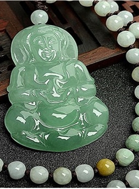 缅甸男女款佛像玉石挂件现货吊坠