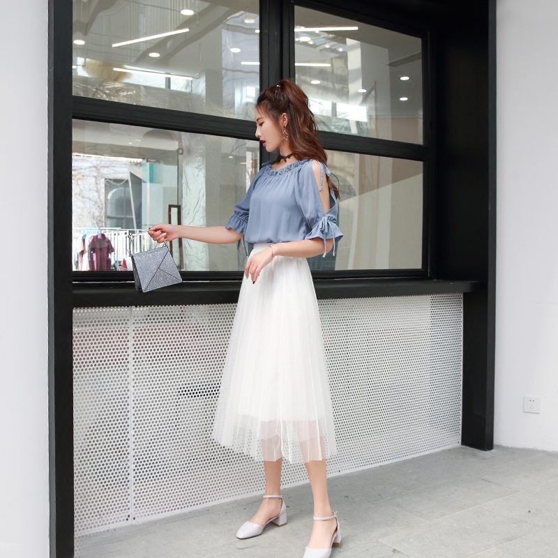 2020新款春夏仙女裙中长款网纱裙子 歌曼蔻半身裙