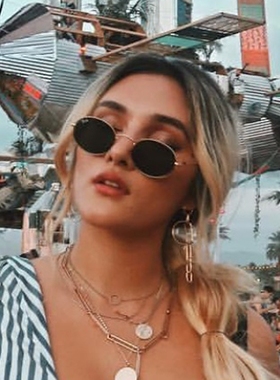 欧美复古休闲太阳眼镜简约小框