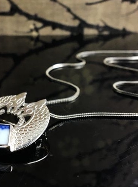 汉服银饰品乾隆镶嵌民族风吊坠