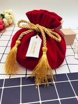 2023 new round bottom fob set for New Year Christmas velvet bouquet bag Bag Gift Bag Delight bag Red bag