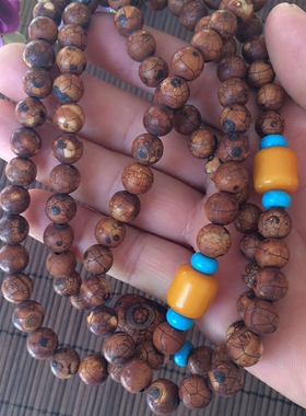 阜新福鑫玛瑙火烧纹藏式项链 文理独特 款式粗犷 尽显男人本色