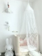 Milky garden tùy chỉnh lãng mạn phòng công chúa phòng trẻ em giường ren trắng tài khoản giường - Bed Skirts & Valances