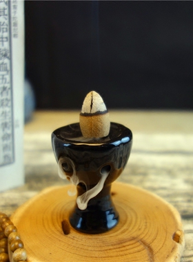 陶瓷观赏仿古风居室倒流香炉