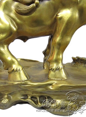 领头羊大角山羊风水摆件纯铜质