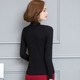 Versatile slim fit stand collar modal long sleeve shirt shirt