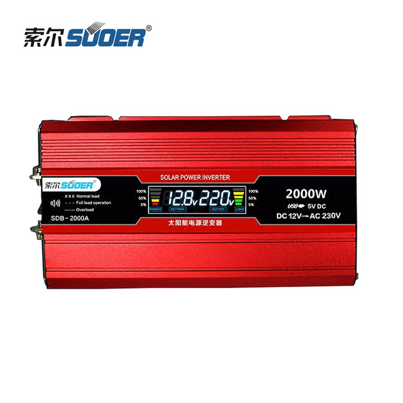 索尔24V12V转220V车载逆变器500W家用静音带数显屏1000W2000W转换