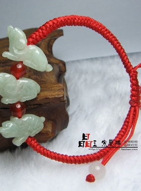 属马人生肖吉祥物羊狗虎三合六合手机链红绳金刚结手链