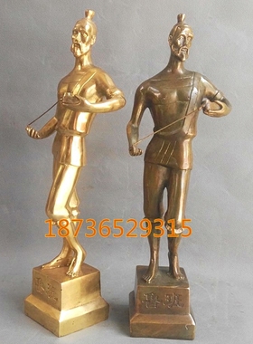 祖师站像人物摆件风水铜器