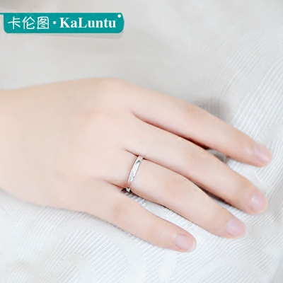 925女情侣时尚简约个性男纯银戒指 卡伦图戒指/指环
