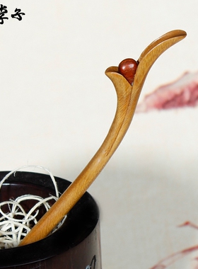古风簪子檀香木手工发饰