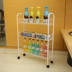 giá để cốc chén Bánh xe kệ hẹp kệ nhỏ cửa hàng bách hóa nhỏ đa năng giá tóc salon mỹ phẩm giỏ sàn - Trang chủ kệ quầy bar Trang chủ